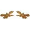 Large Oakleaf with Three Acorns Wood Appliques